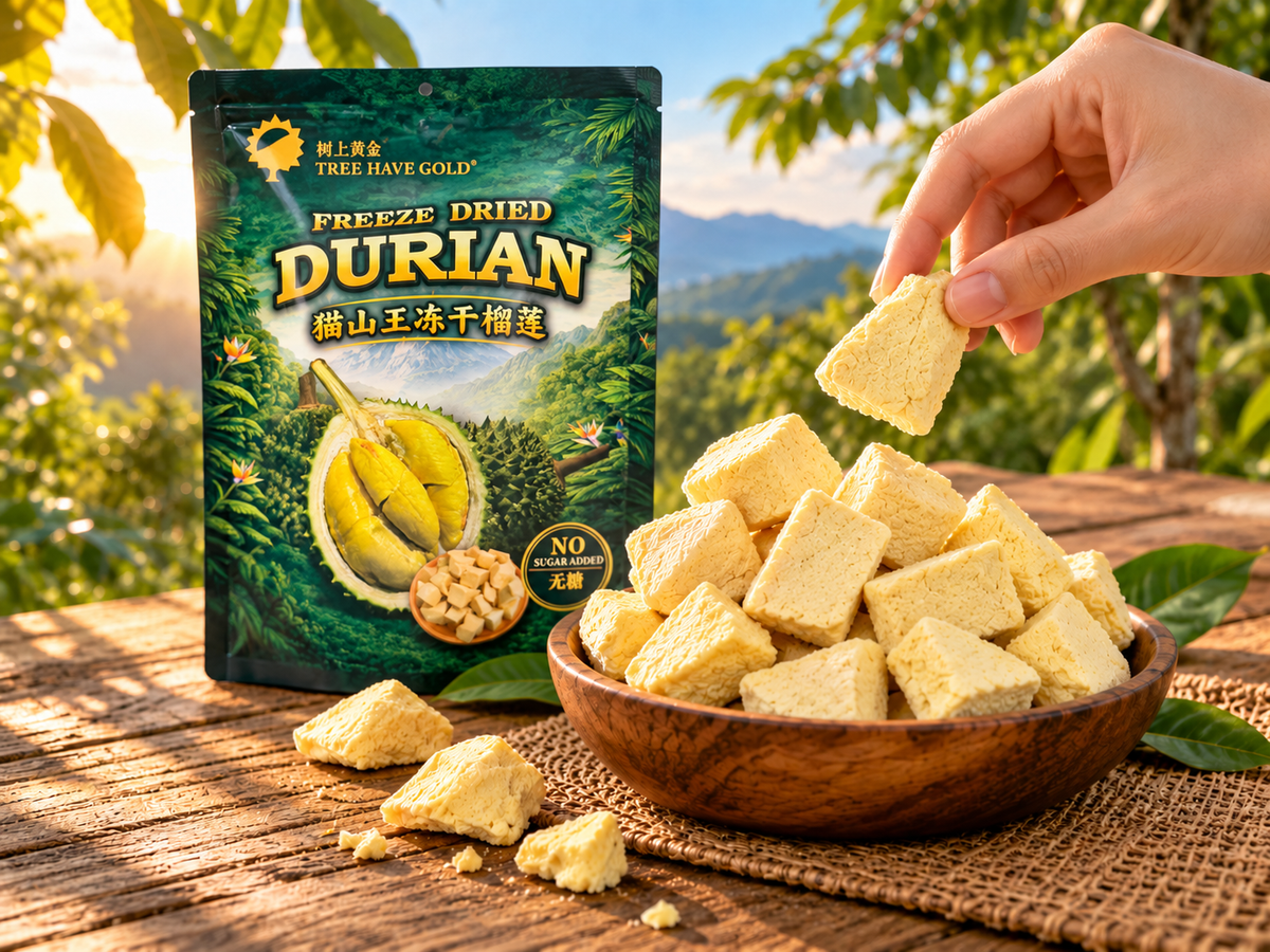 FREEZE DRIED DURIAN CUBES 冻干榴莲块