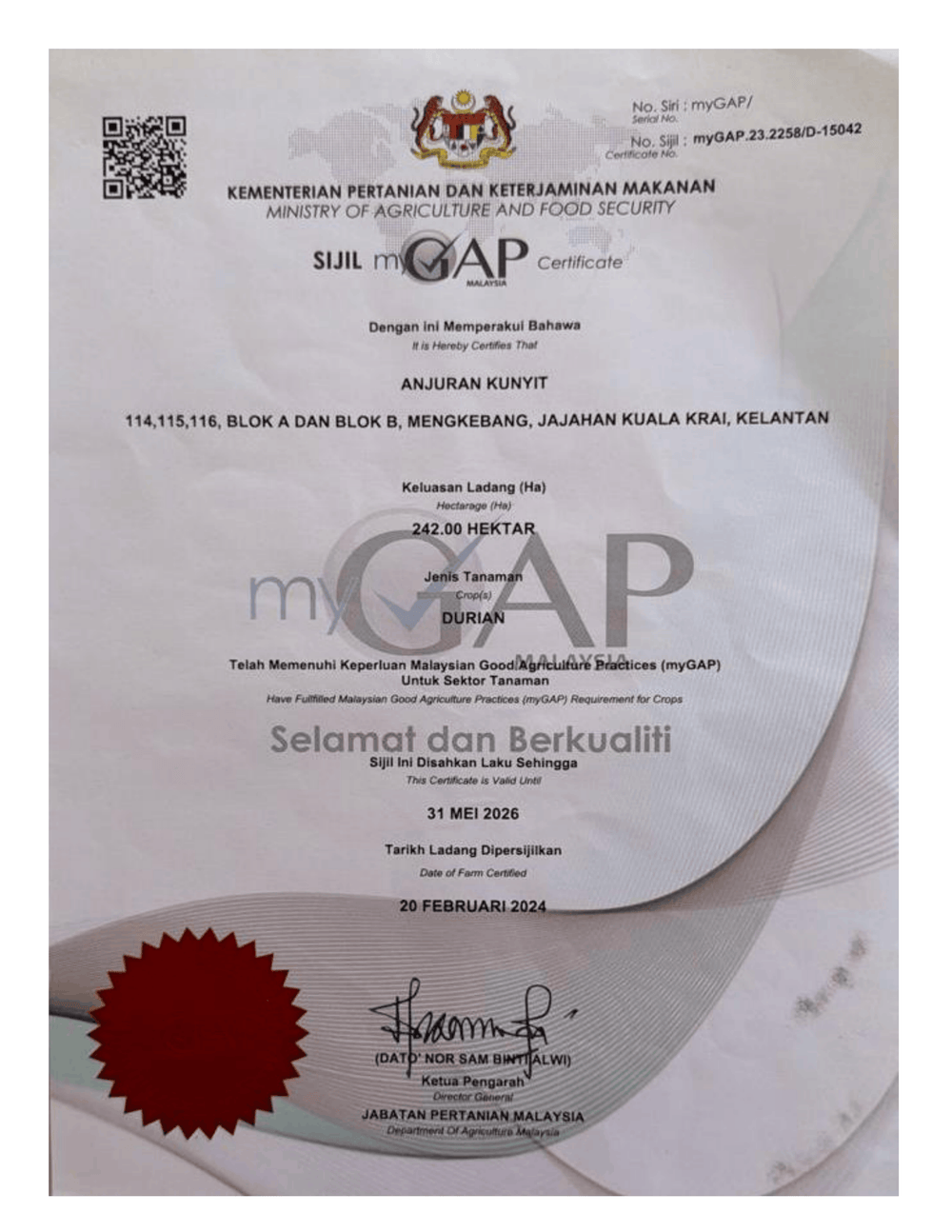 MyGAP Anjuran Kunyit